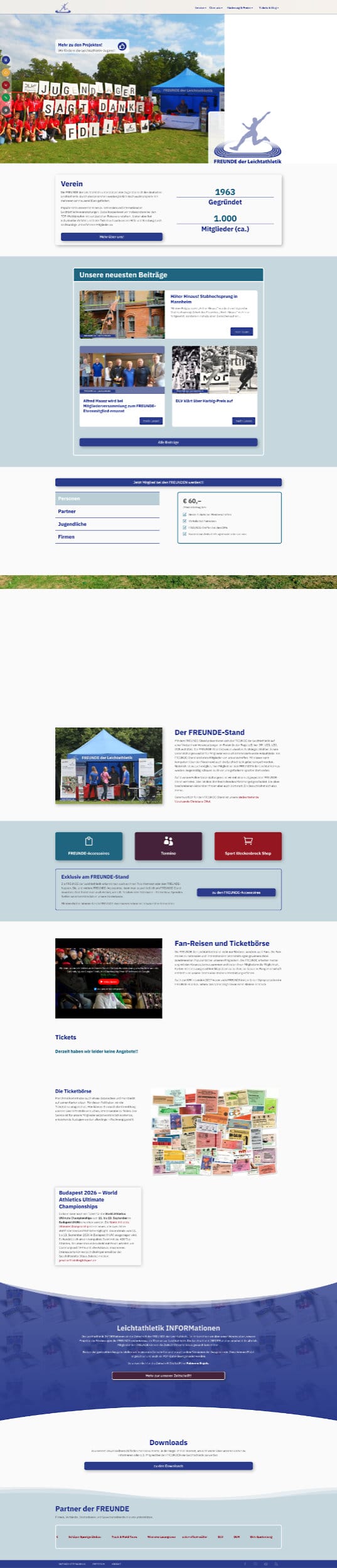 Startseite der Website fdlsport.de
